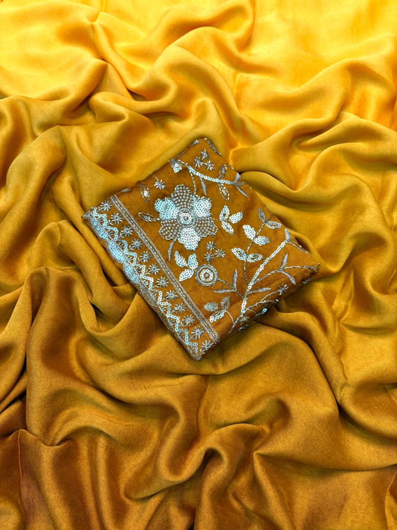 Rangoli Crush Shaded Saree with Beads Work Blouse