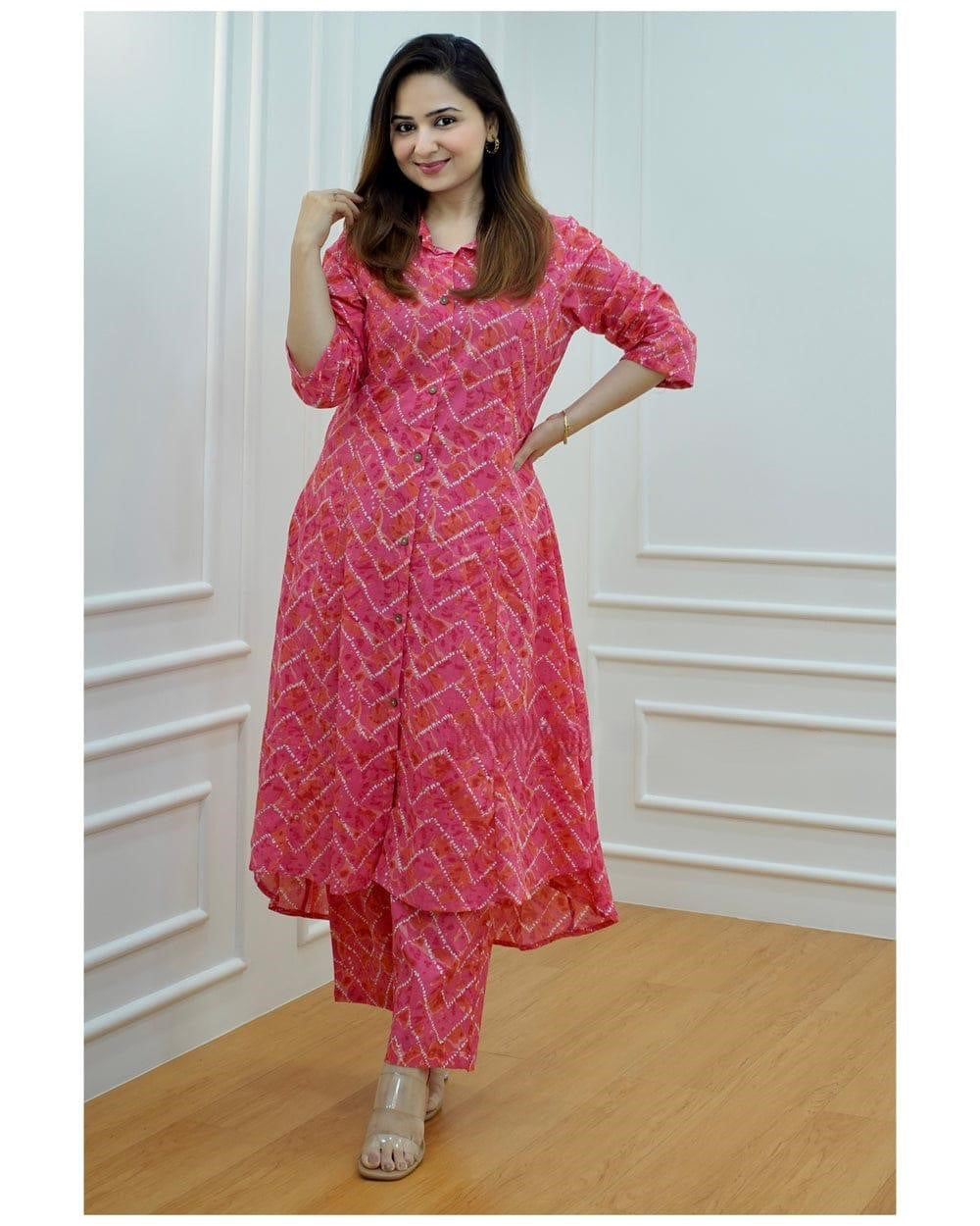 Rayon Procion Printed Co-ord Set – Fully Stitched Top & Bottom