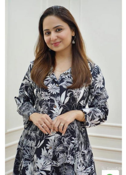 Rayon Procion Printed Co-ord Set – Fully Stitched Top & Bottom