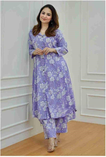 Rayon Procion Printed Co-ord Set – Fully Stitched Top & Bottom