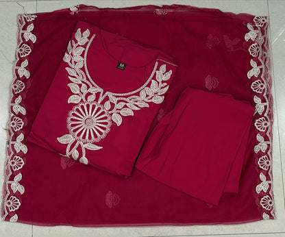 Roman Silk Embroidered 3-Piece Suit Set with Lining