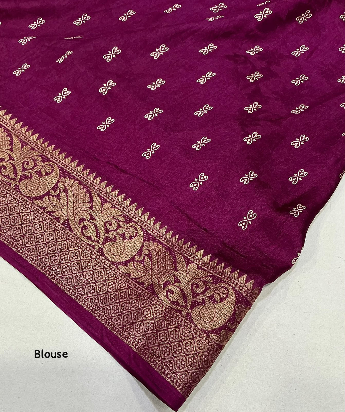 Satin Georgette Kashmiri Print Saree with Zari Pattu Border