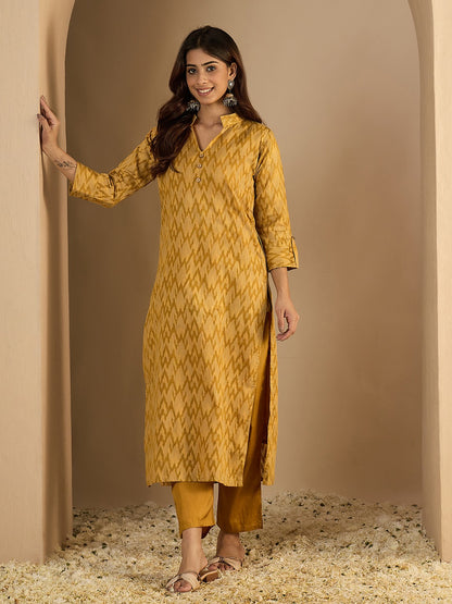 Silk Blend Kurta Pant Set for women