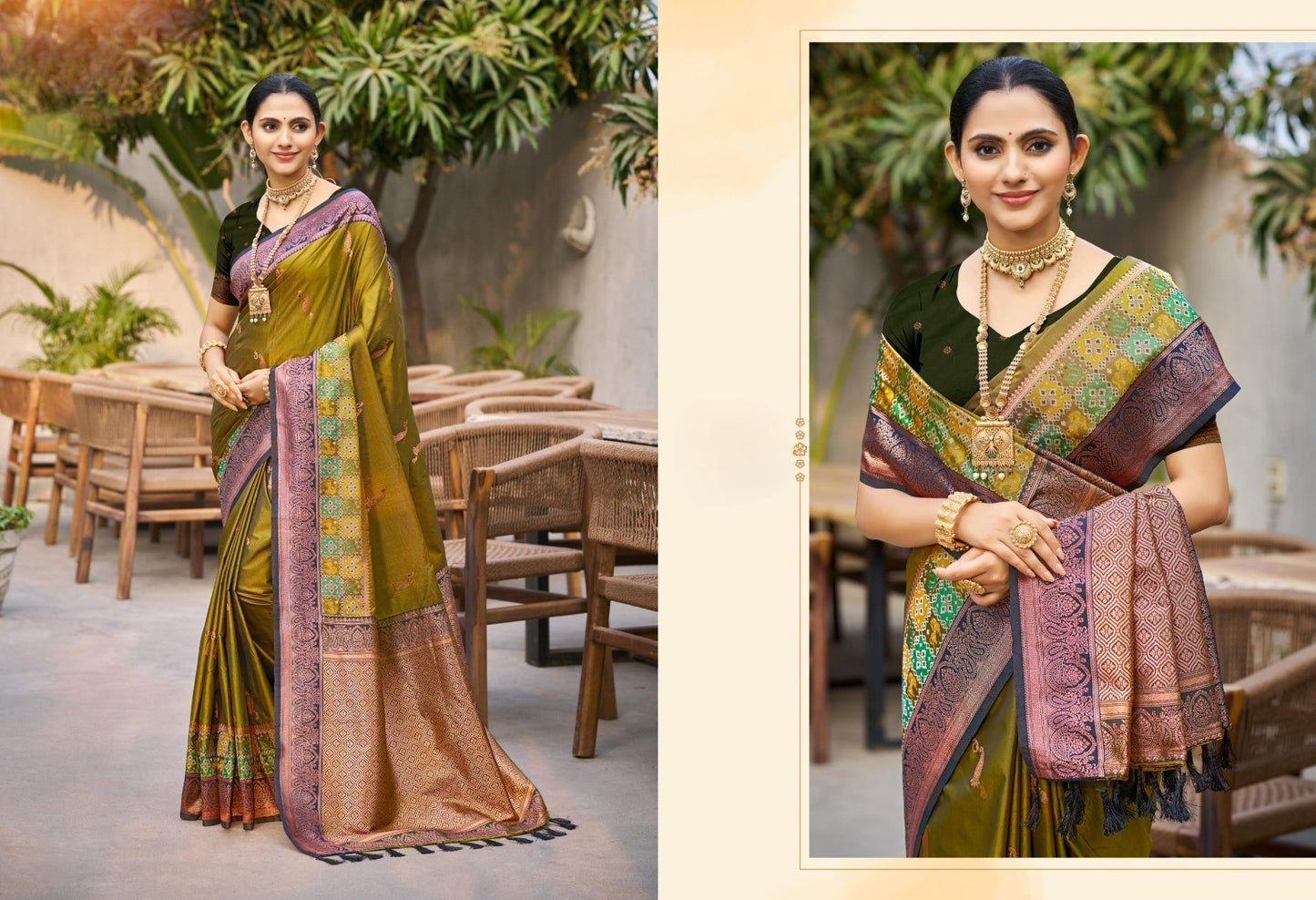 Silk Saree with Matching Silk Blouse Piece