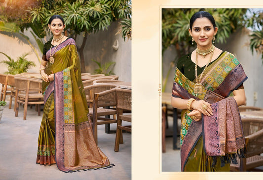 Silk Saree with Matching Silk Blouse Piece