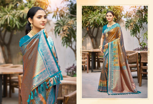 Silk Saree with Matching Silk Blouse Piece