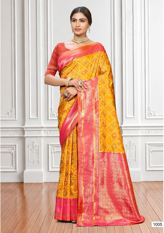 Silk Saree with Silk Blouse Piece