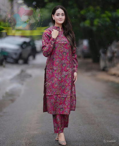 Mul Cotton Kurti and Pant Set - Digital Print