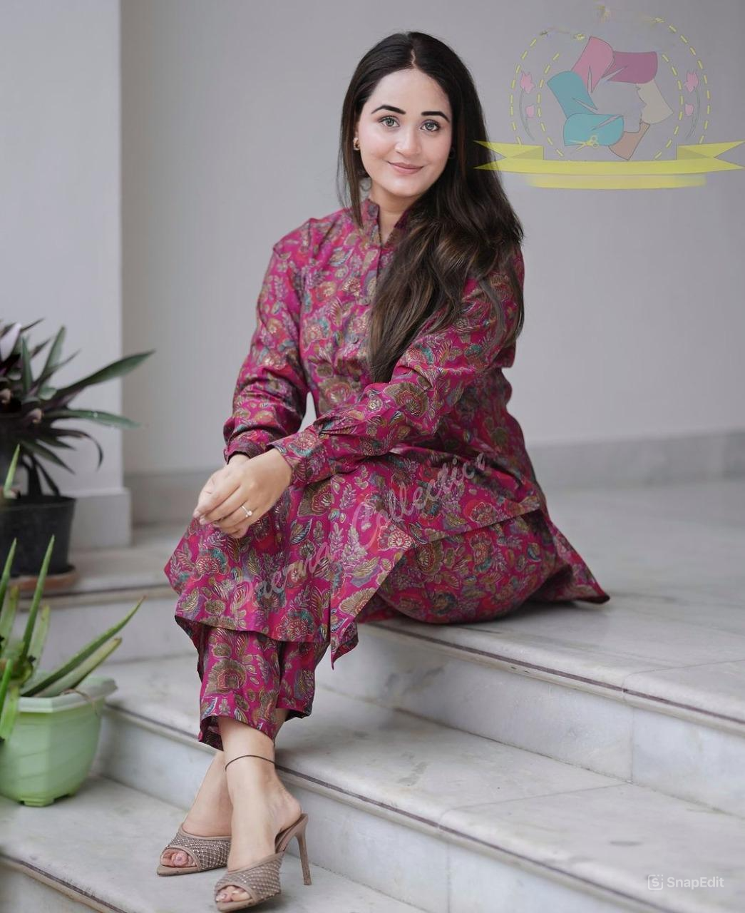 Mul Cotton Kurti and Pant Set - Digital Print