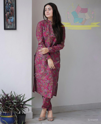 Mul Cotton Kurti and Pant Set - Digital Print