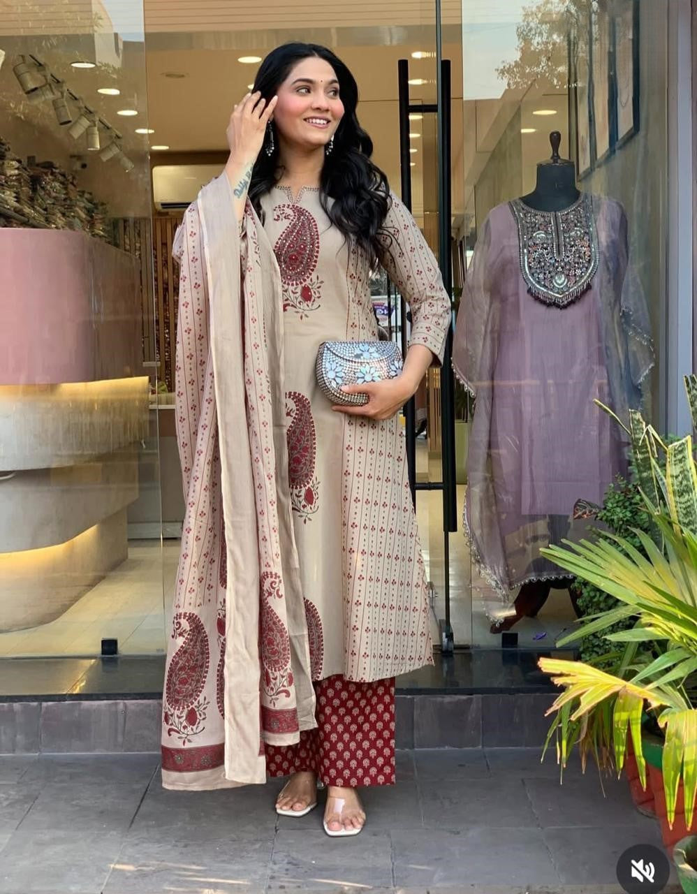 Straight Cotton 60x60 Kurta Pant Dupatta Set | 3 Piece
