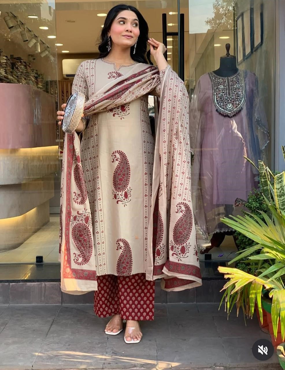 Straight Cotton 60x60 Kurta Pant Dupatta Set | 3 Piece