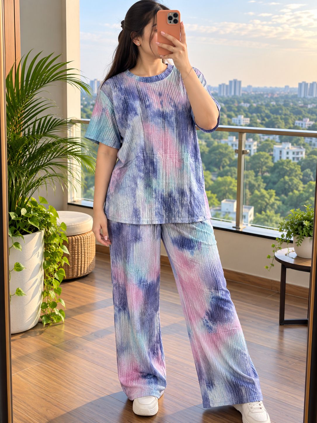 Tie-Dye Imported Fabric Co-Ord Set for Women