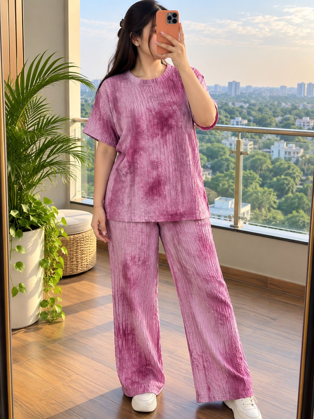 Tie-Dye Imported Fabric Co-Ord Set for Women