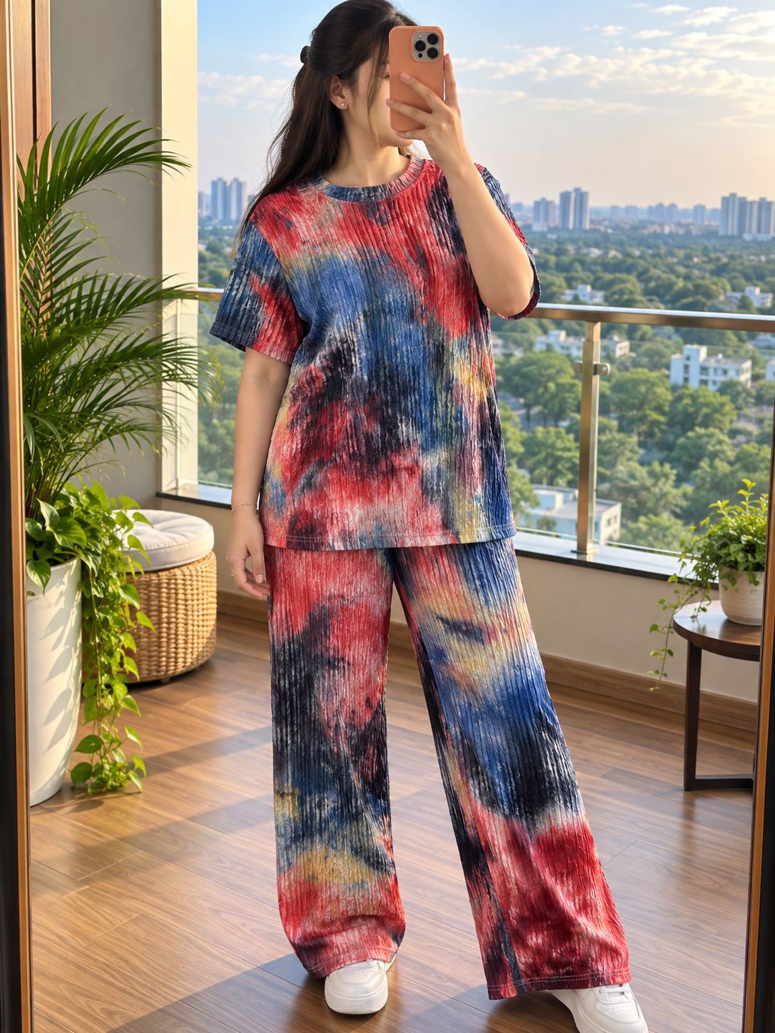 Tie-Dye Imported Fabric Co-Ord Set for Women
