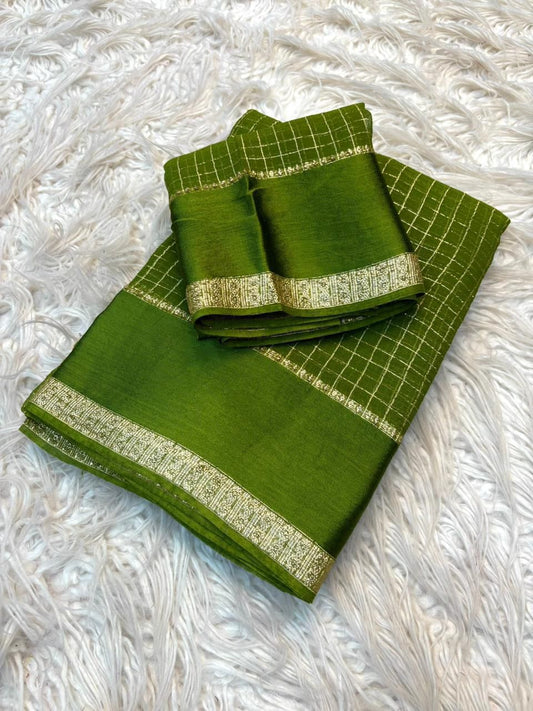 Viscose Georgette Saree with Running Blouse Piece