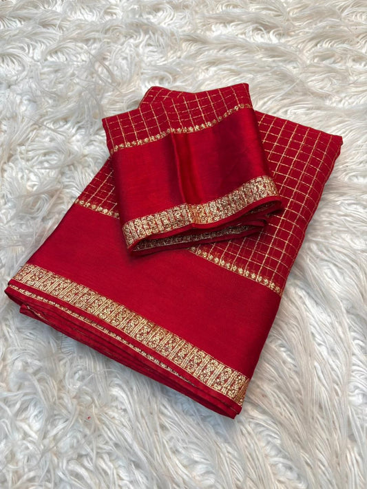 Viscose Georgette Saree with Running Blouse Piece