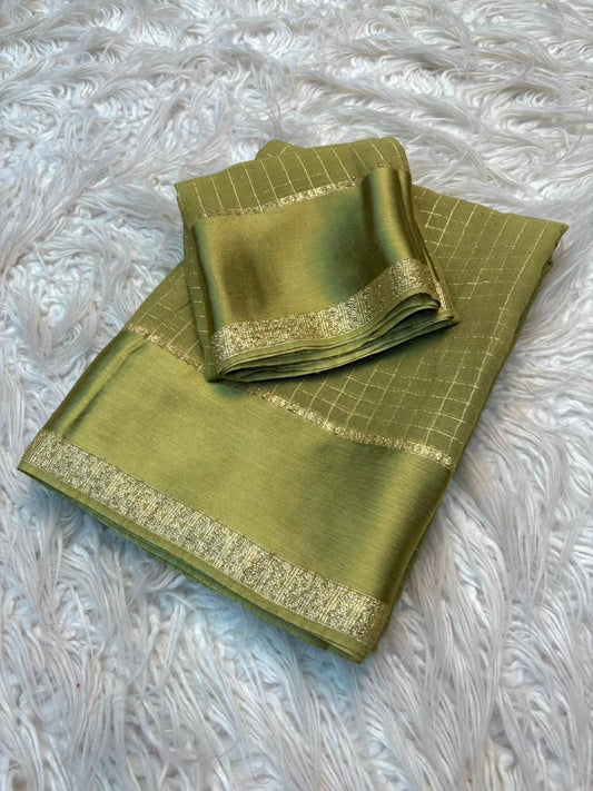 Viscose Georgette Saree with Running Blouse Piece