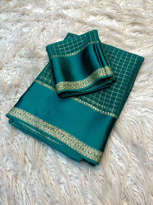 Viscose Georgette Saree with Running Blouse Piece