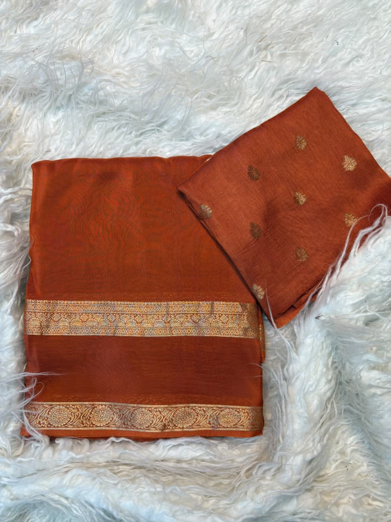 Viscose Mysore Crepe Saree with Russian Viscose Dola Blouse