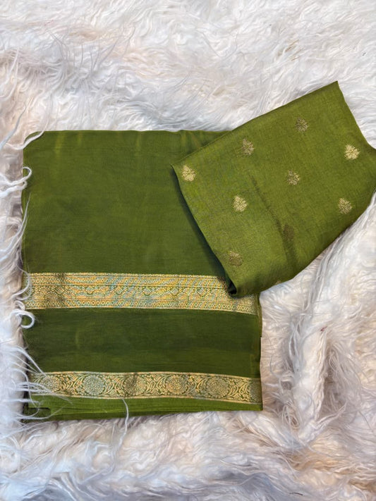 Viscose Mysore Crepe Saree with Russian Viscose Dola Blouse