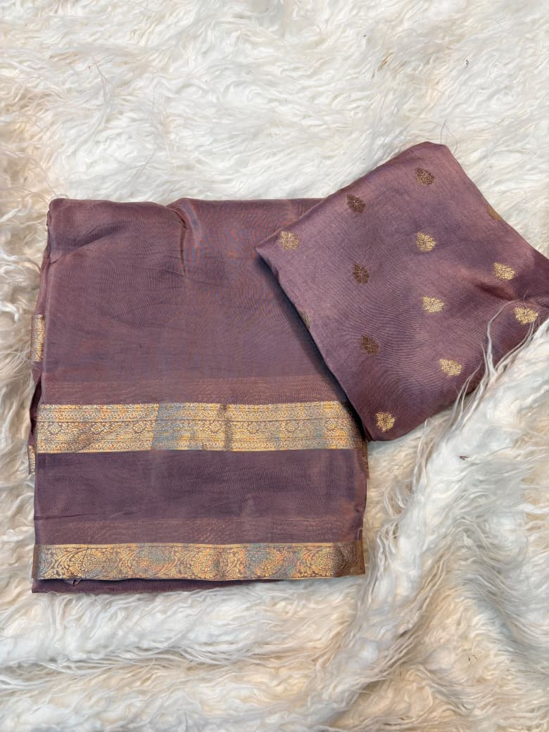 Viscose Mysore Crepe Saree with Russian Viscose Dola Blouse