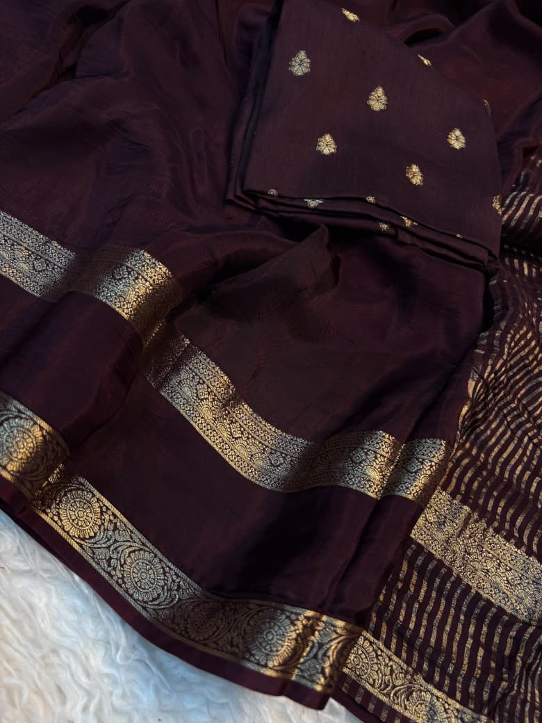 Viscose Mysore Crepe Saree with Russian Viscose Dola Blouse