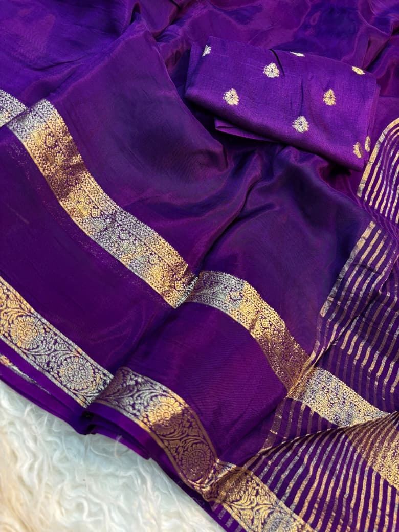 Viscose Mysore Crepe Saree with Russian Viscose Dola Blouse