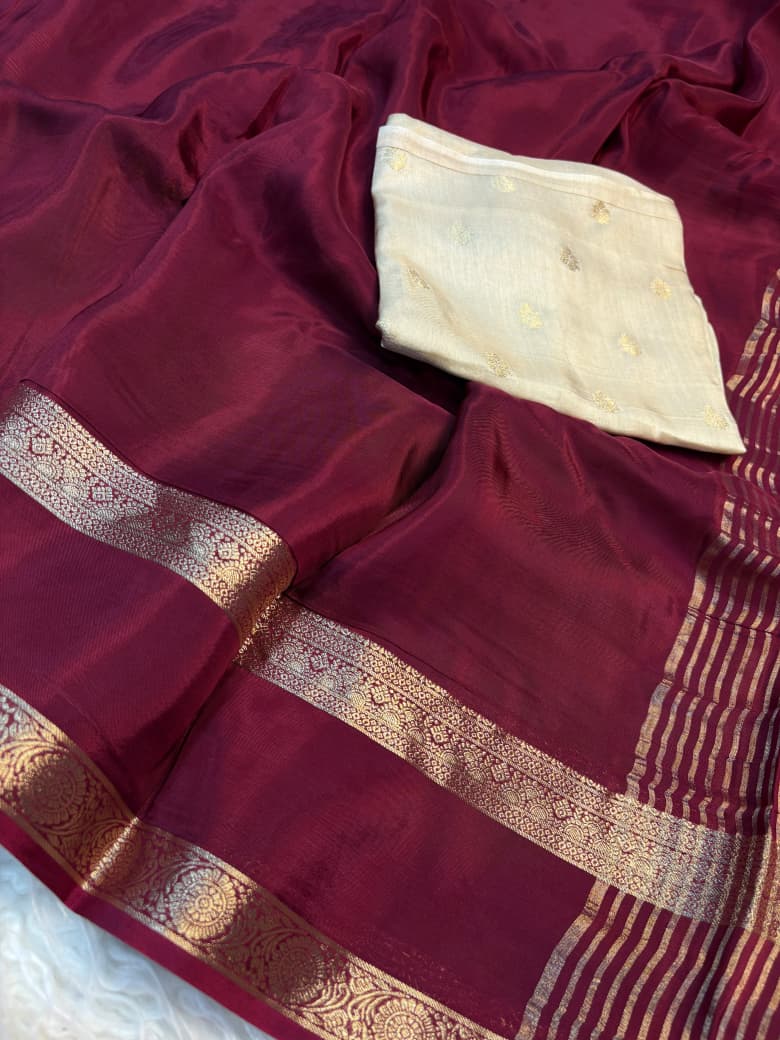 Viscose Mysore Crepe Saree with Russian Viscose Dola Blouse