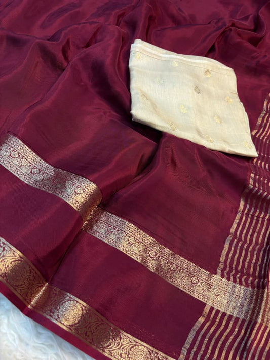 Viscose Mysore Crepe Saree with Russian Viscose Dola Blouse