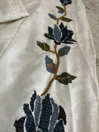 Woven Cotton Flex Co-Ord Set with Floral Embroidery Work