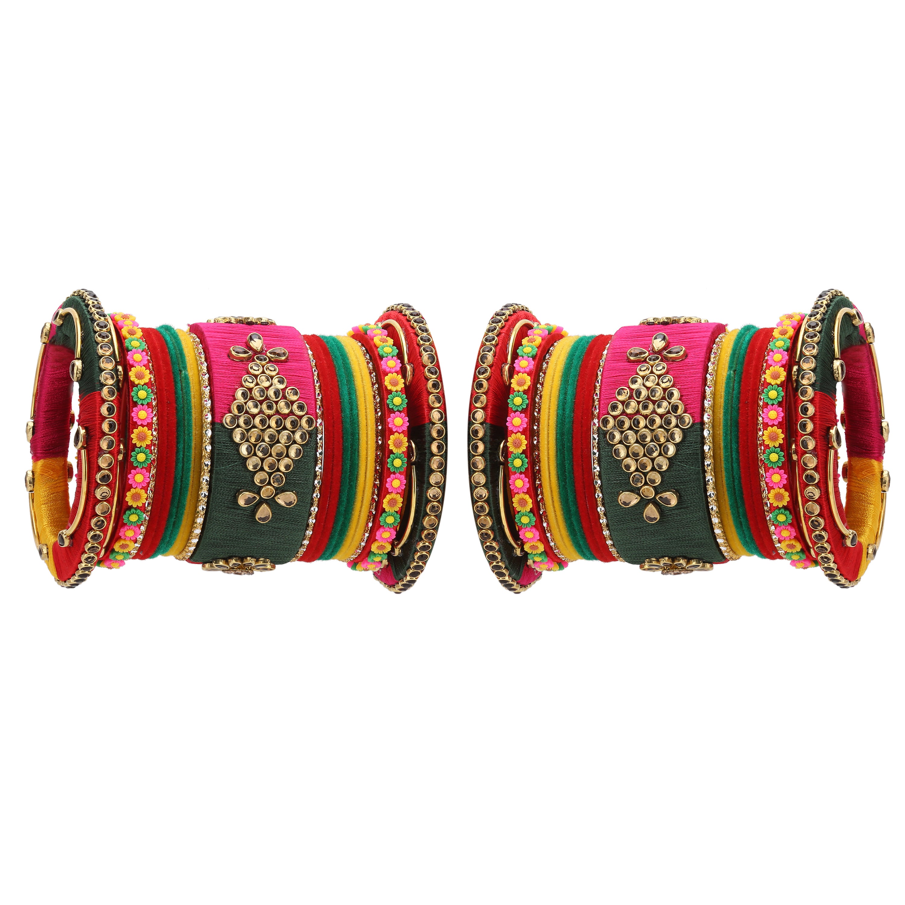 Buy Pink Silk Thread Bangles for Lehenga for Women Online in India - Etsy