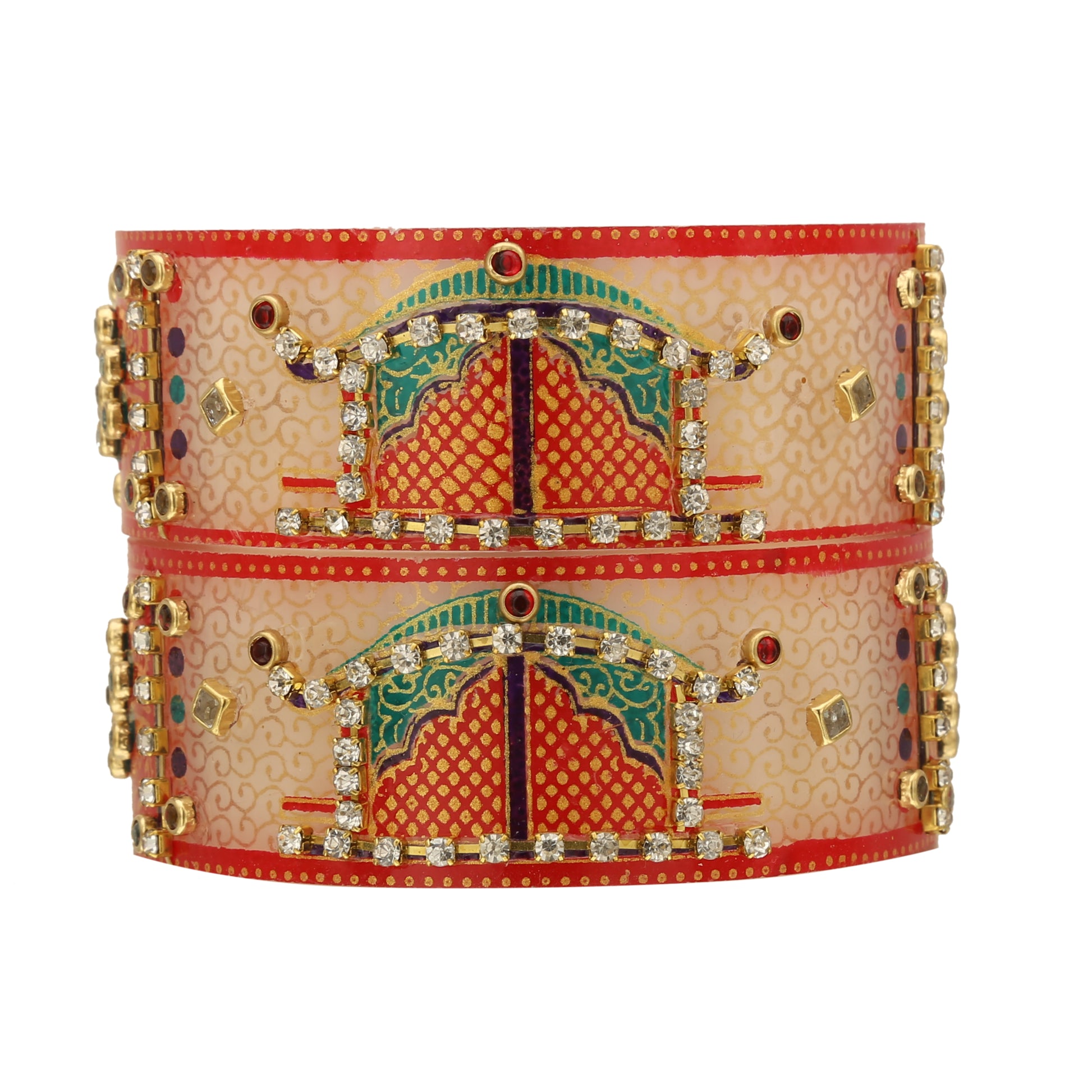 sukriti rajasthani traditional dulhan shaadi doli palki chuda wedding bangles jewellery for women – set of 18