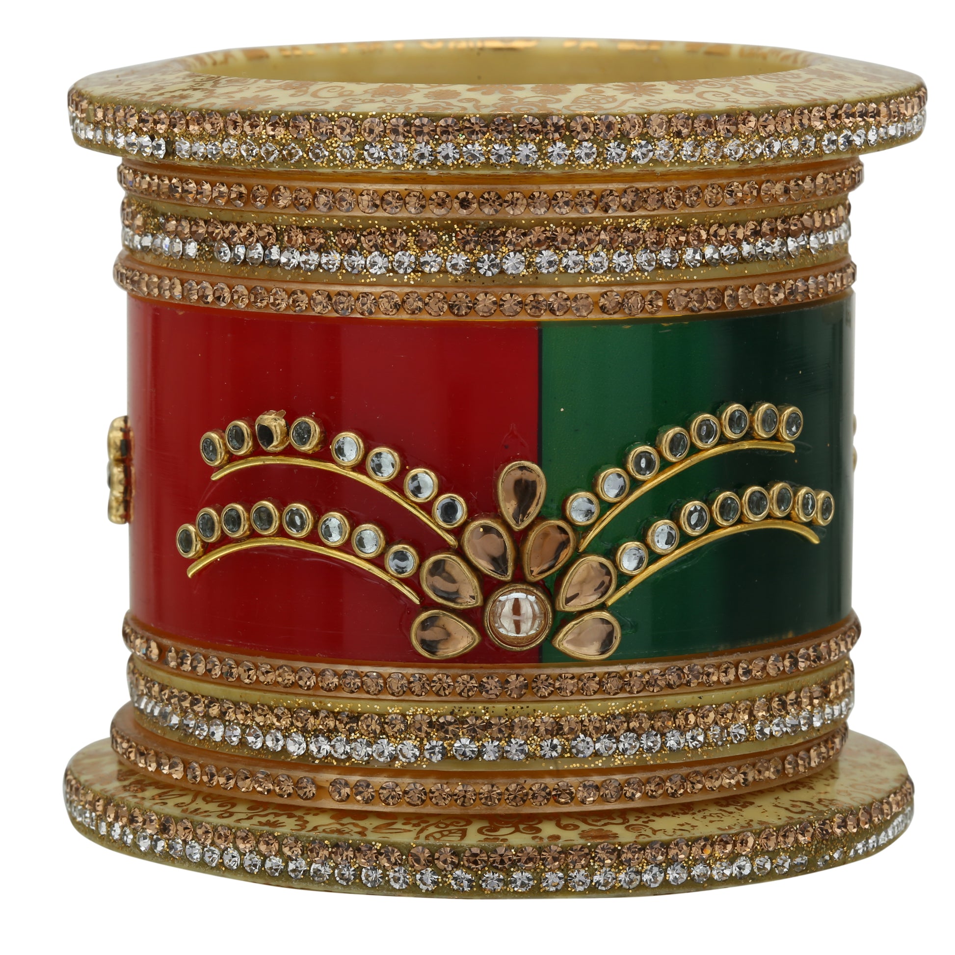 sukriti designer handcrafted kundan seep chuda wedding bangles jewelry for women – set of 18