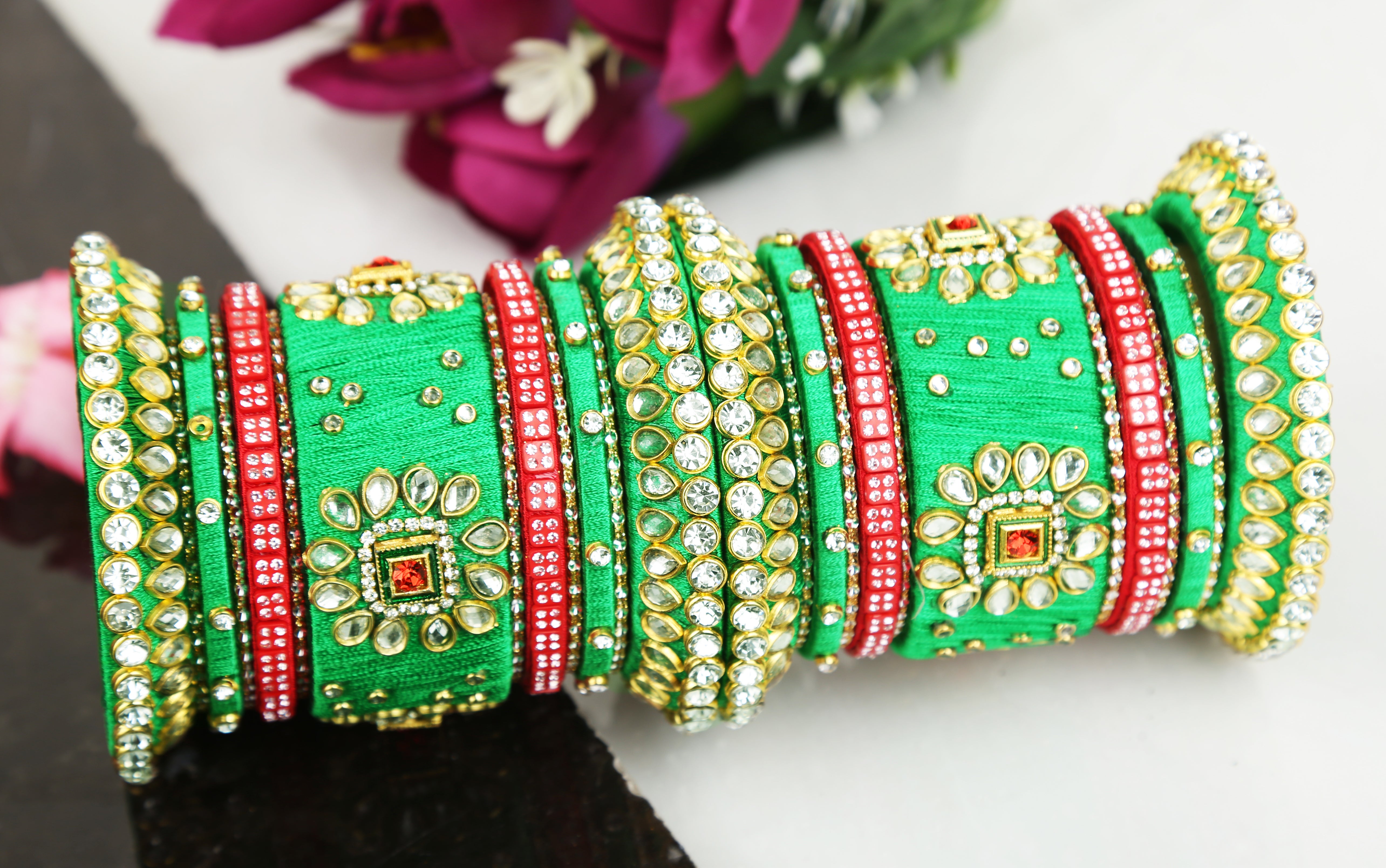 Handmade Braided Boho Chic Bracelet on Silk Thread in Striking Turquoise /  KPB G B105-1 - Machu Picchu Jewelry Co.