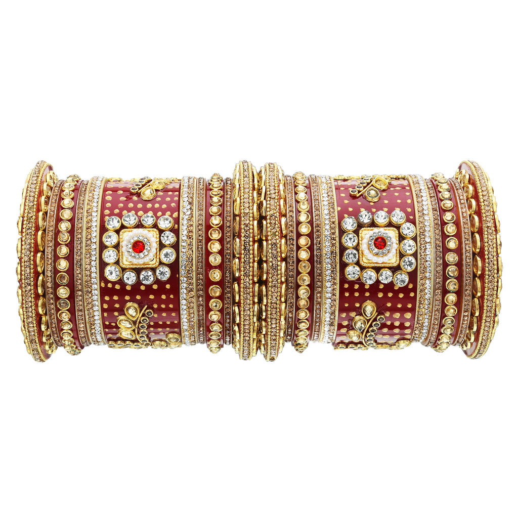 Sukriti Rajasthani Fashion Designer Plastic Kada Kundan Chura Wedding