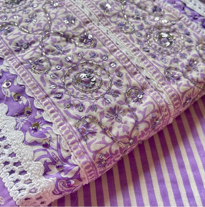Festive Anarkali Kurti set with beautiful prints and intricate embroidery