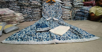 Premium Quality Cotton Three-Piece Suit with Beautiful Print & Full Dupatta