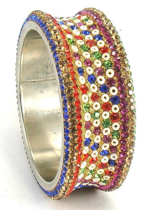 sukriti bridal multicolor brass kadaa bracelet for women