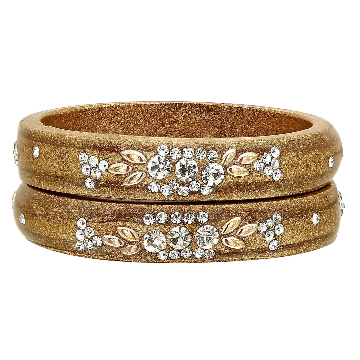sukriti casual everyday wear fancy gold lac bangles - set of 2