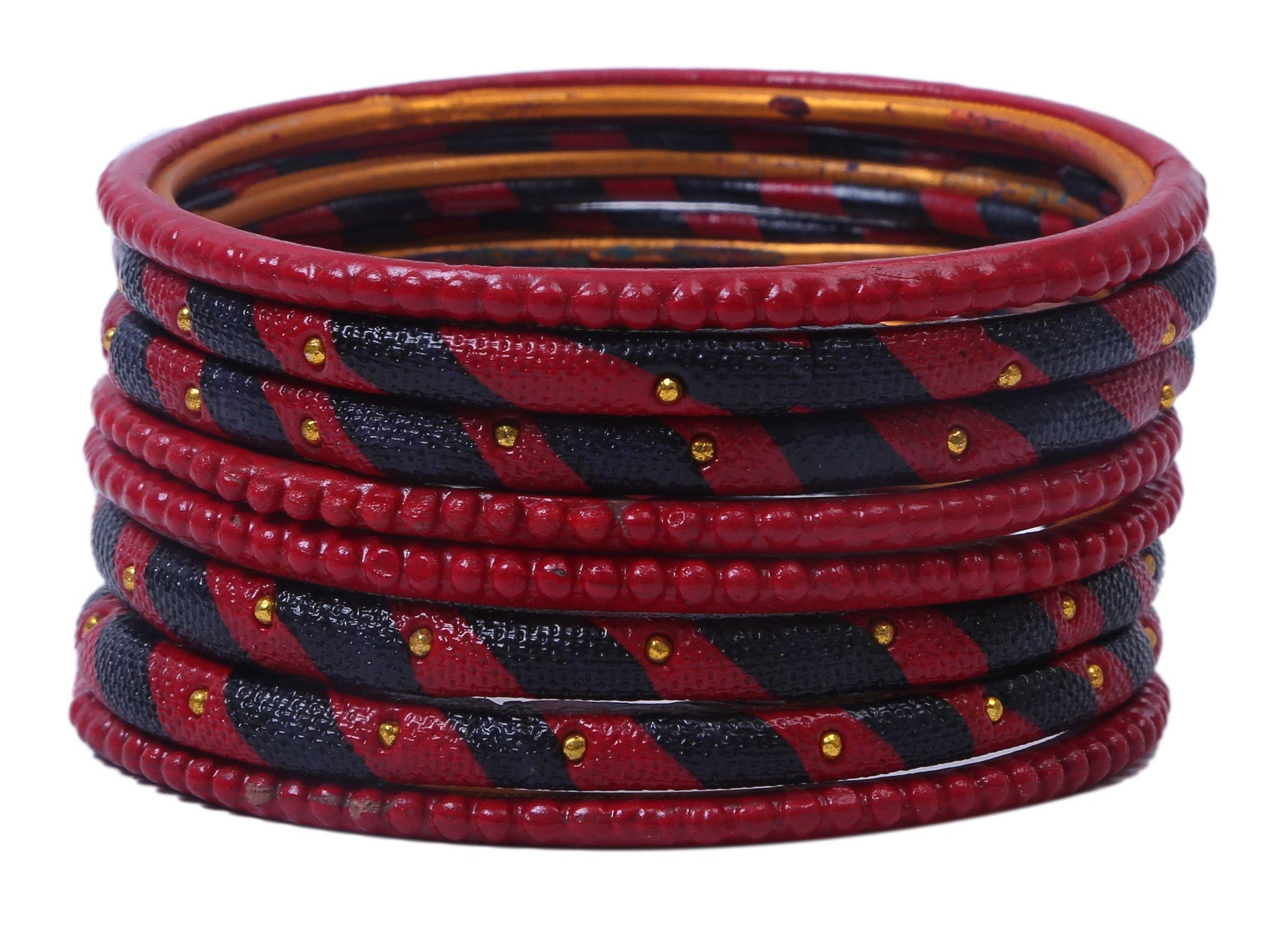 sukriti casual fashion red lac bangles for girls, women - set of 8
