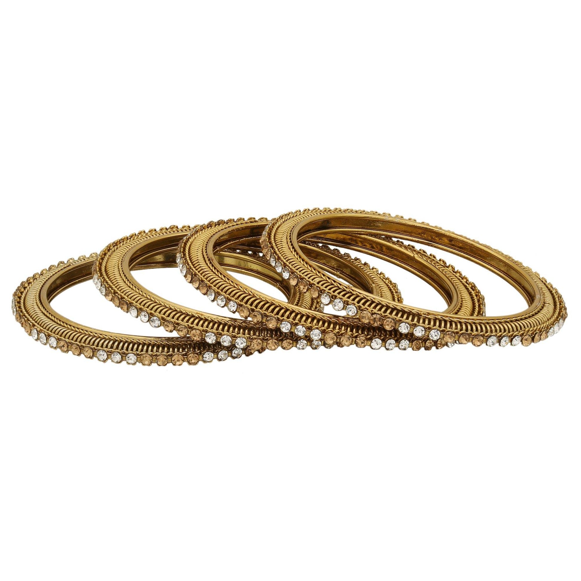 Sukriti Indian Handcrafted Gold tone Bangles Party wear Jewelry