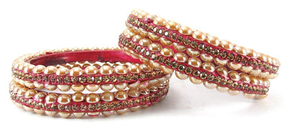 sukriti rajasthani contemporary maroon lac bangles for women - set of 4