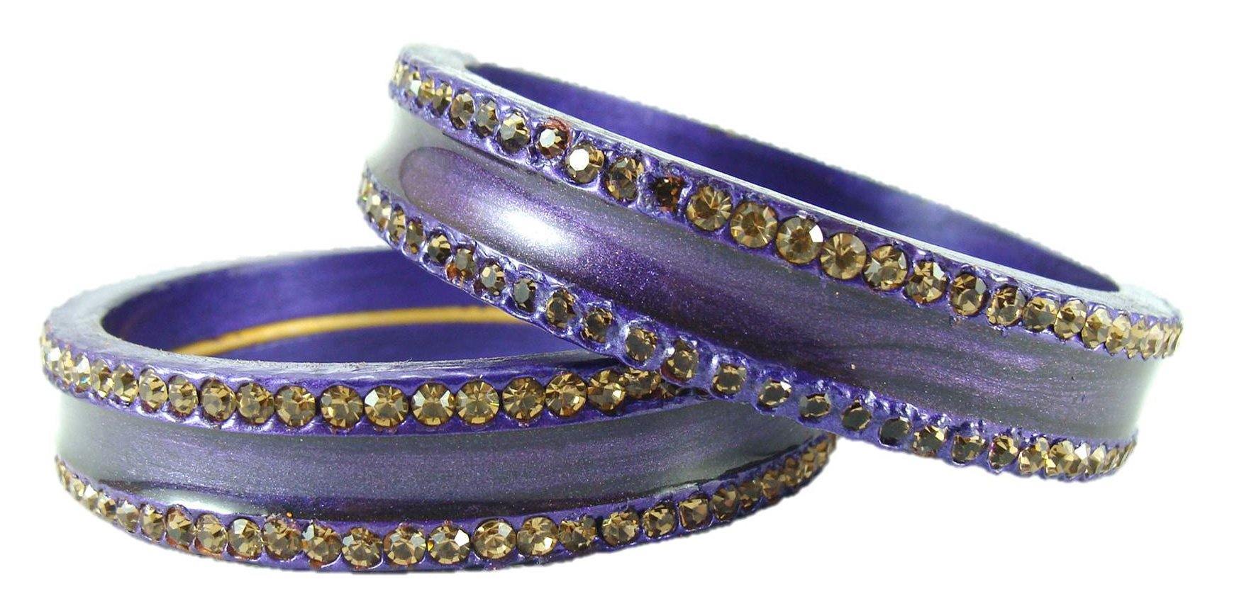sukriti rajasthani elegant blue lac bangles for women - set of 2