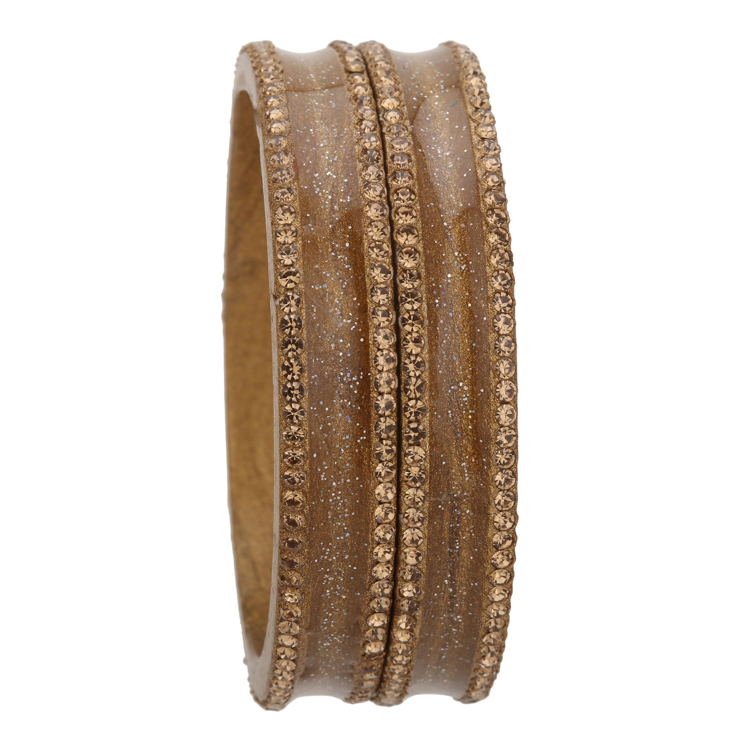 sukriti rajasthani elegant golden lac bangles for women - set of 2