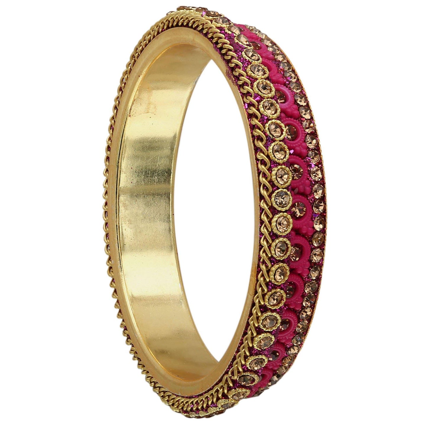 sukriti rajasthani ethnic golden brass kada bangles for women – set of 2