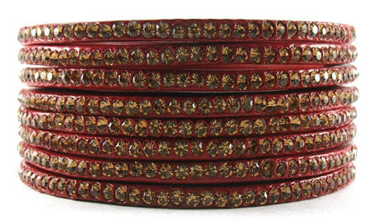 sukriti rajasthani ethnic red lac bangles for women- set of 8