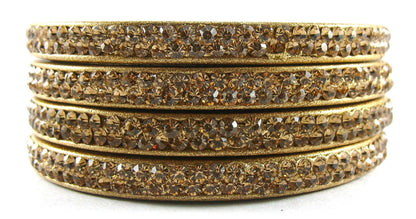 sukriti rajasthani golden lac bangles for women - set of 4