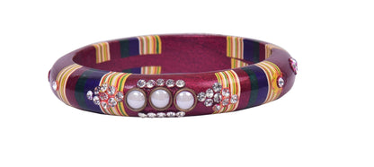 sukriti rajasthani maroon lac bangles for women - set of 2