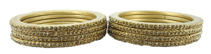 sukriti rajasthani traditional golden lac bangles for women - set of 8